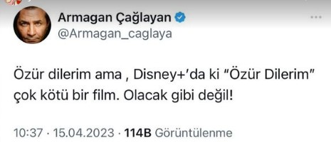 İbrahim Büyükak’ın gelinlik sahnesi çok konuşulmuştu: Armağan Çağlayan ‘Özür Dilerim’ filmini yerden yere vurdu