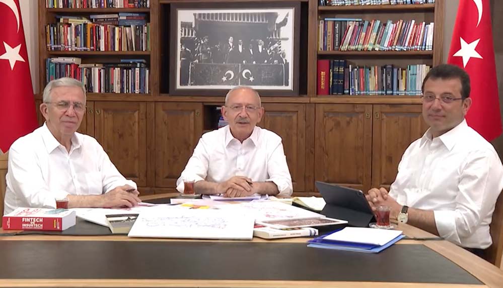 Kemal Kılıçdaroğlu "Yiğitlerim" diyerek Yavaş ve İmamoğlu'yla birlikte paylaştı