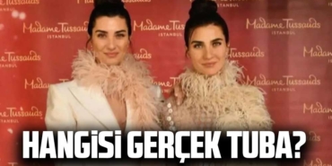 Tuba-Büyüküstün-balmumu-heykeliyle-yan-yana-geldi,-görenler-ayırt-etmekte-zorlandı!