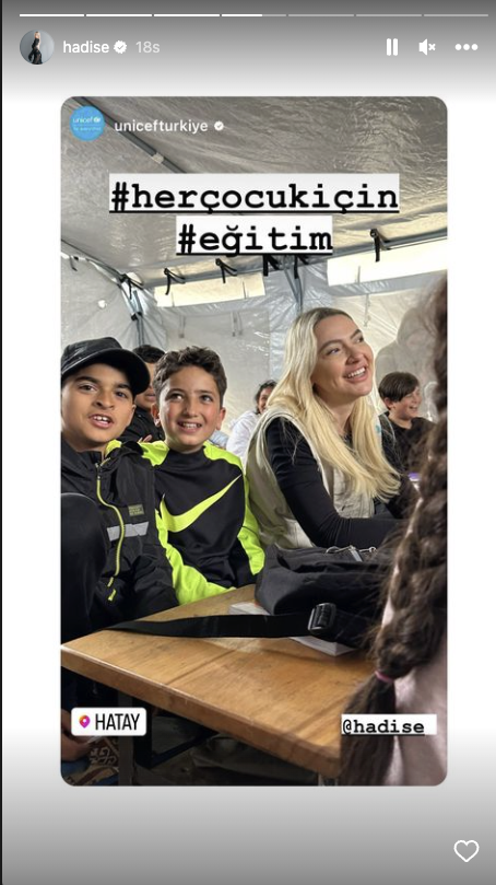 Hadise Hatay'da depremzede çocuklarla buluştu 5 Hadise Hatay'da depremzede çocuklarla buluştu