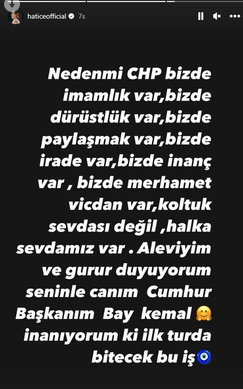 “Aleviyim ve gurur duyuyorum” diyen şarkıcı Hatice cumhurbaşkanı adayını açıkladı: İnanıyorum ki ilk turda bitecek bu iş