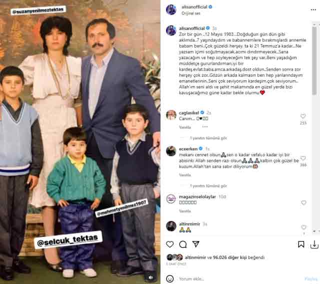 Alişan’dan vefat eden kardeşi Selçuk Tektaş’ın doğum gününde yürek burkan paylaşım: Senden sonra her şey çok zor