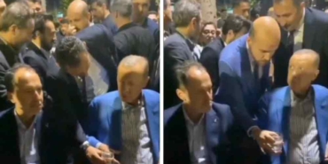 Başkasının-getirdiği-suyu-almayan-Erdoğan,-oğlu-Bilal-Erdoğan-uzatınca-içti