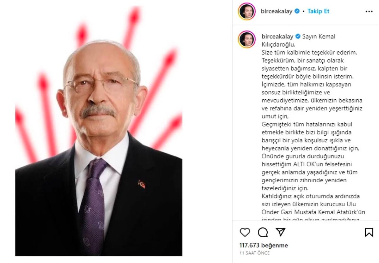 Birce Akalay'dan Kemal Kılıçdaroğlu'na mektup: 'Size tüm kalbimle teşekkür ederim...'
