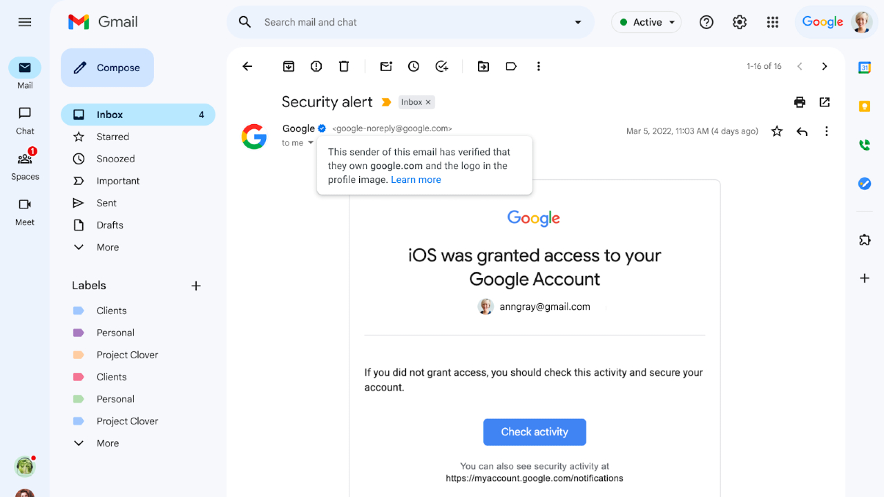Dolandırıcıları kızdıracak özellik: Gmail’e mavi tik geliyor