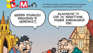 Erdoğan'ın Almanya'dan aldığı oy LeMan'ın kapağında