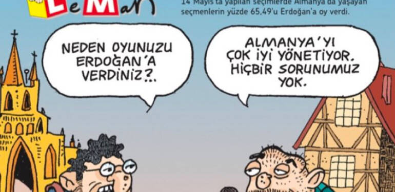 Erdoğan’ın Almanya’dan aldığı oy LeMan’ın kapağında