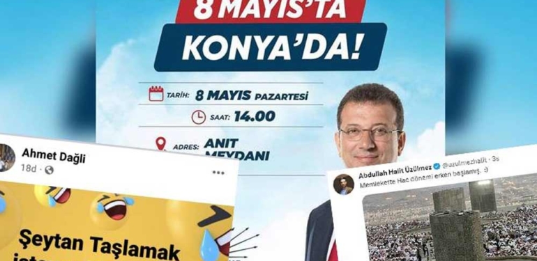 Kızılay-yöneticilerinden-İmamoğlu'nun-Konya-mitingi-öncesi-skandal-paylaşımlar--Şeytan-taşlamak-isteyen-Anıt-Meydanı'na-gidebilir