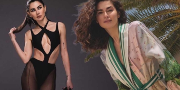 Nesrin-Cavadzade-tamamen-transparan-elbise-giydi,-vücudunu-çiçeklerle-kapattı