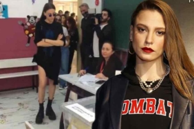 Oy-kullanan-Serenay-Sarıkaya,-106-bin-TL'lik-kombiniyle-dikkat-çekti