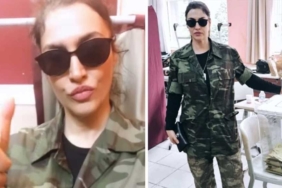 Oy-kullanmaya-kamuflaj-desenli-kıyafetle-gitti--Tuğba-Ekinci-kabinden-video-paylaşarak-verdiği-oyu-gösterdi
