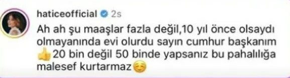 Kılıçdaroğlu’nu destekleyen şarkıcı Hatice'den Erdoğan'a memur maaşı yanıtı