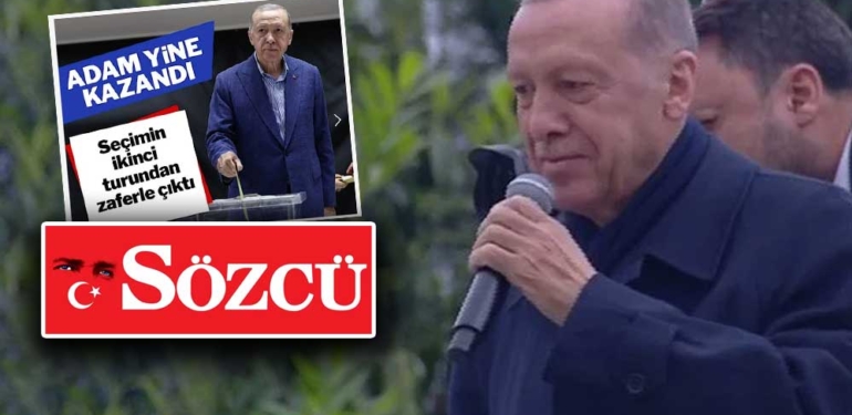 Sözcü Gazetesi’nden dikkat çeken seçim manşeti: Adam yine kazandı
