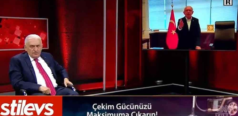 Stüdyoda Kılıçdaroğlu’nun sesini duyan Binali Yıldırım’ın irkilmesi sosyal medyada gündem oldu