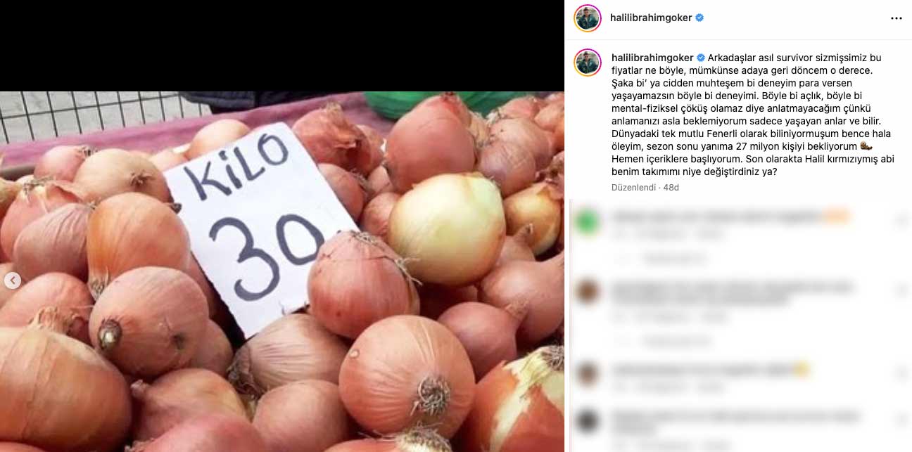 Survivor’dan elenen Halil İbrahim Göker’den ilk paylaşım: Arkadaşlar asıl Survivor sizmişsiniz bu fiyatlar ne böyle