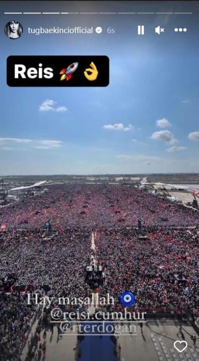 Tuğba Ekinci, AKP miting alanını paylaştı: Hay maşallah! Reis