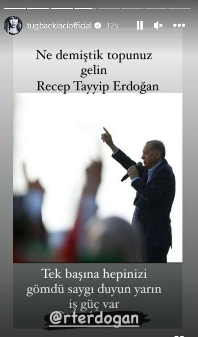 Tuğba Ekinci ve Alişan’dan Erdoğan paylaşımı: Tek başına hepinizi gömdü
