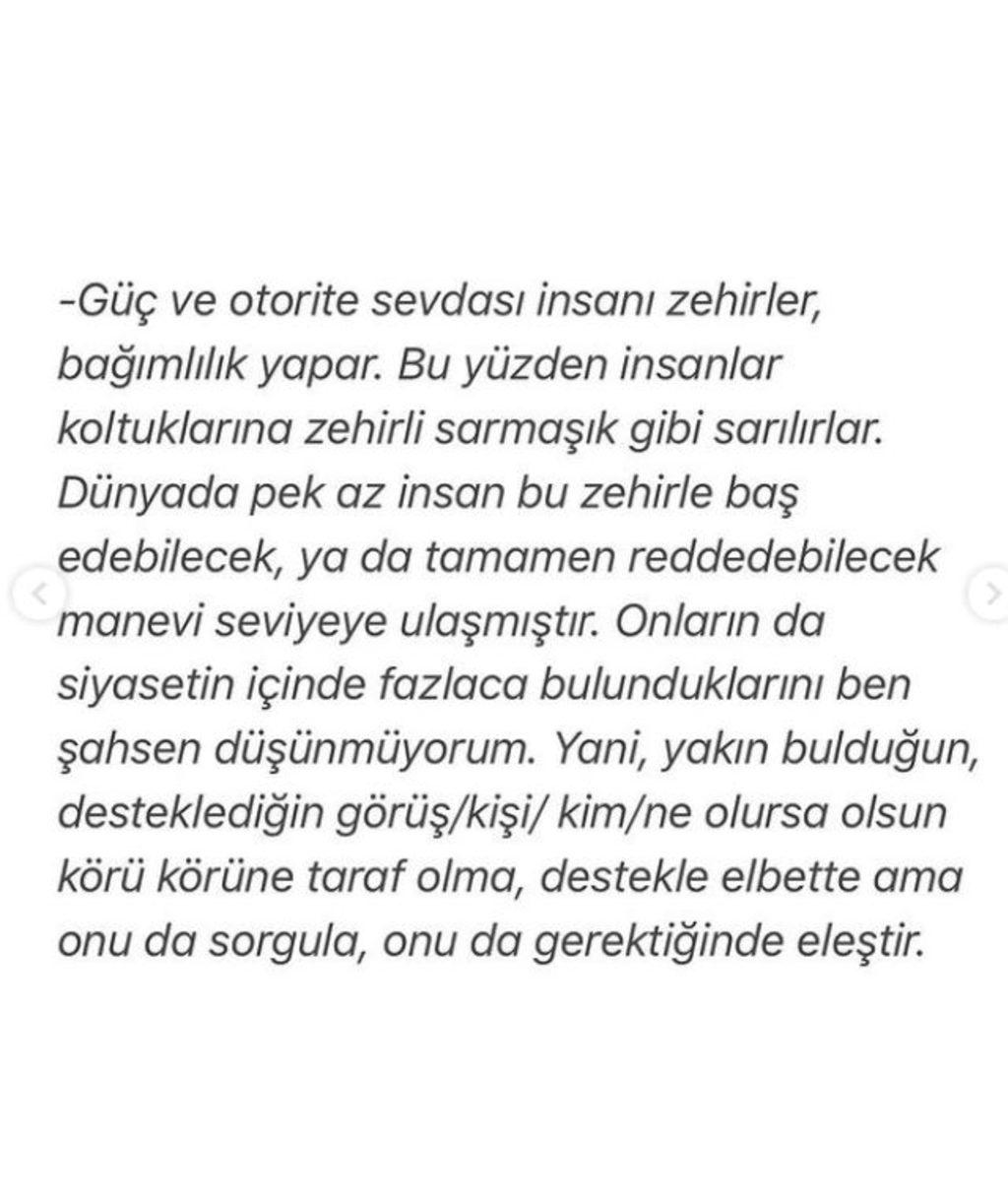 Volkan Demirel’in eşi Zeynep Sever Demirel’den gündem olan seçim paylaşımı: Güç ve otorite sevdası insanı zehirler, bağımlılık yapar