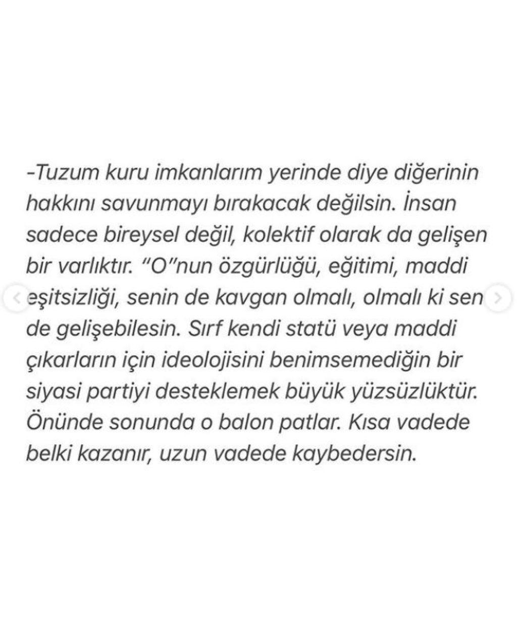 Volkan Demirel’in eşi Zeynep Sever Demirel’den gündem olan seçim paylaşımı: Güç ve otorite sevdası insanı zehirler, bağımlılık yapar