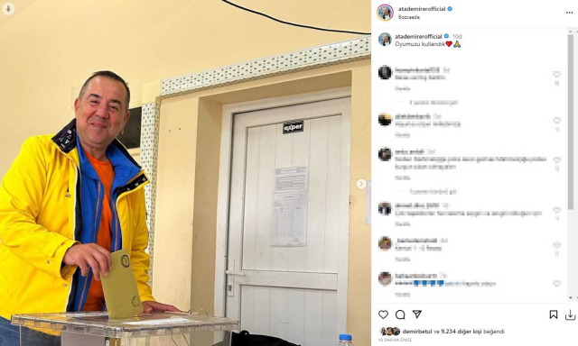 Ata Demirer, İbrahim Büyükak, İrem Derici, Seren Serengil… Oy kullanan ünlü isimler sandık başından paylaştı: Her şey çok güzel olacak
