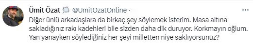 Kılıçdaroğlu’na oy vereceğini açıklayan Ümit Özat ünlü isimleri topa tuttu: Masa altına sakladığınız rakı kadehleri bile sizden daha dik duruyor