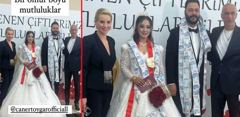 Esra Erol’un eşi takısıyla Caner Toygar’ın düğününe damga vurdu: Ali abi yakışanı yaptı 5 tur döndük