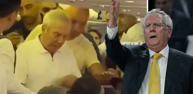 Aziz Yıldırım’ın bindiği uçakta büyük kavga! “Bak biz bu kavgaya bulaşmayalım”