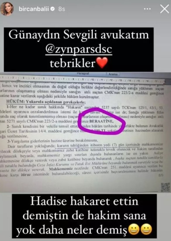 Hadise’nin açtığı davada karar çıktı! Dilekçeyi paylaşan Bircan Bali’den Hadise’yi kızdıracak sözler