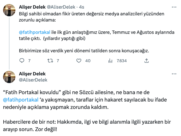 Kanaldan kovuldu mu? Sözcü TV’den flaş Fatih Portakal açıklaması!