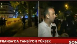 Sosyal medyada gündem oldu: Fransa’da TRT muhabirine ‘Kenara çekilin’ uyarısı yapan polis Ankaralı çıktı