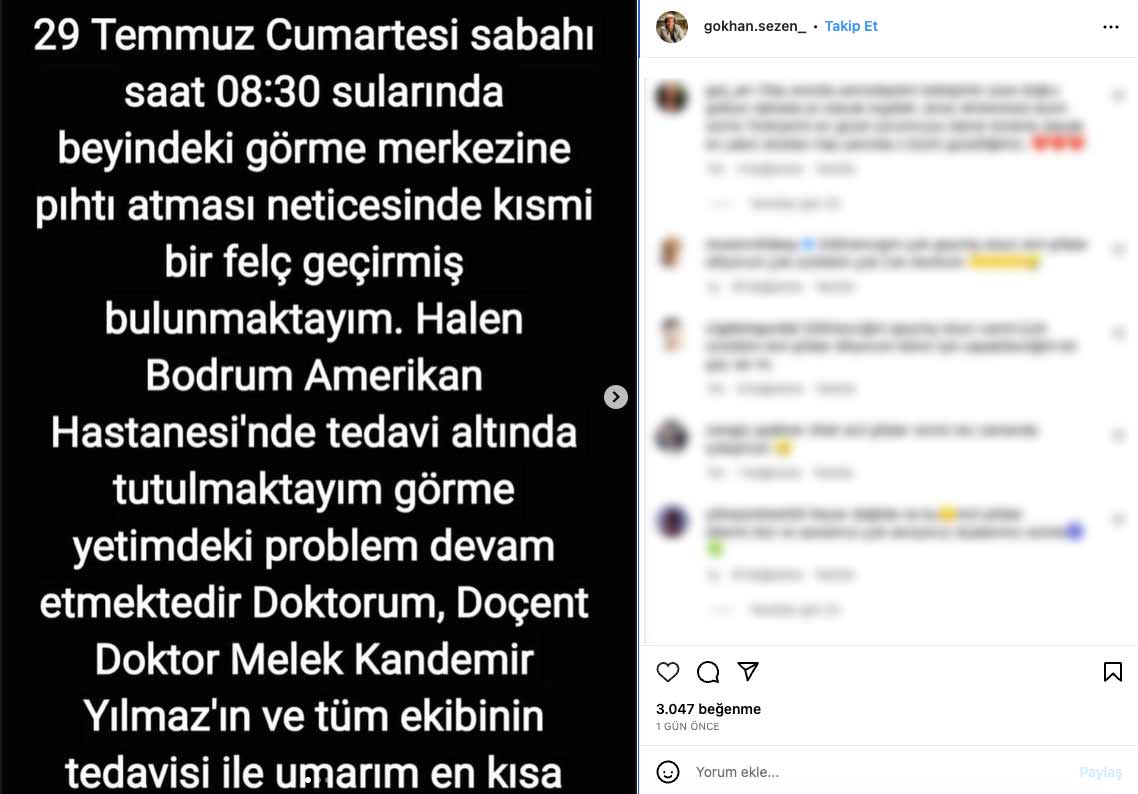 Türk Sanat Müziği sanatçısı Gökhan Sezen kısmi felç geçirdi