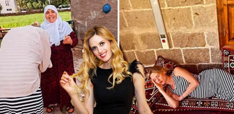 Ünlü oyuncu Wilma Elles, eşinin memleketine gidip kayınvalidesinin elini öptü: Ben artık Bitlisliyim