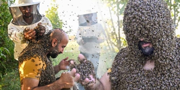 Vanlı-“Arı-adam”-Guinness-Rekorlar-Kitabı’na-girebilmek-için-üzerine-yüzbinlerce-arı-topladı