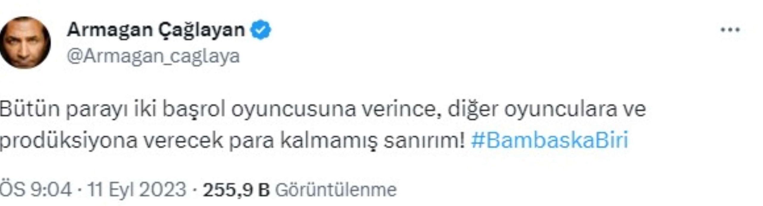 Armağan Çağlayan'dan, Hande Erçel ve Burak Deniz'in başrollerinde olduğu 'Bambaşka Biri' dizisine sert eleştiri