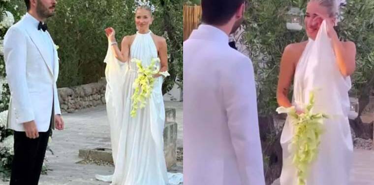 Burcu Esmersoy 16 yaş küçük sevgilisiyle Portofino’da evlendi! Nikahtan önce ilk kez… Gözyaşlarını tutamadılar!