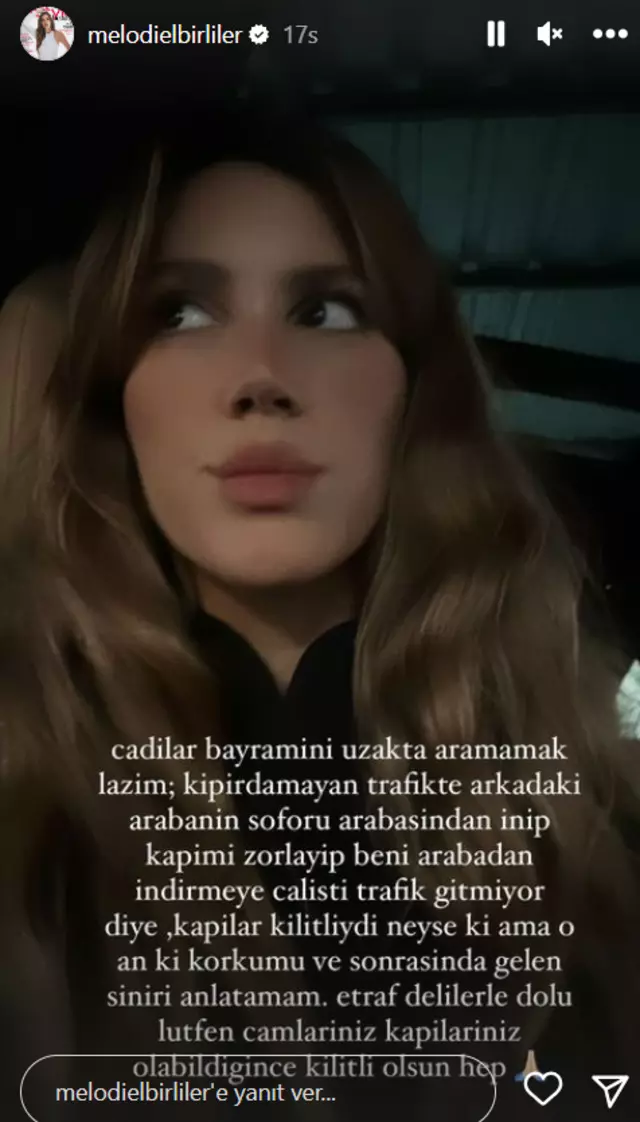 Arda Türkmen’in eşi Melodi Elbirliler trafikte saldırıya uğradı! 'Arabaya vurdu, beni indirmeye çalıştı'