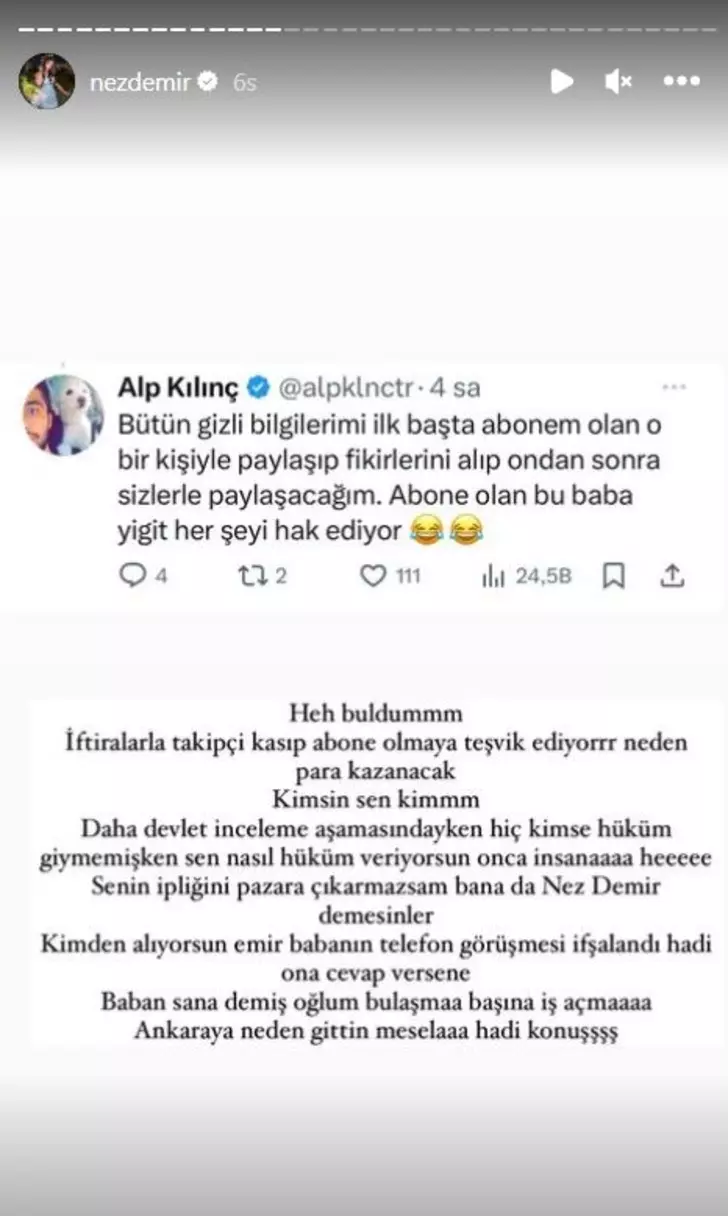 Mal varlığına el konulmuştu! Nez Demir diğer fenomenleri ifşalayan Alp Kılınç hakkında olay iddialarda bulundu! "12 dairesi var..."