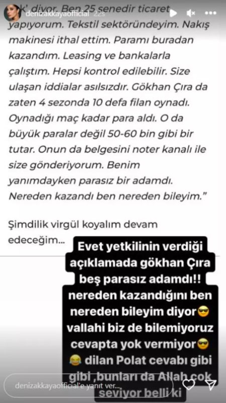 Deniz Akkaya’dan Selin Ciğerci ve Gökhan Çıra hakkında olay iddia! 'Dilan Polat cevabı gibi...'