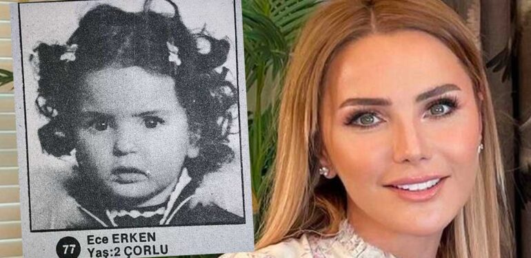Ece Erken 2 yaşındaki halini paylaştı… Yarışmaya katılıp dereceye girememiş!