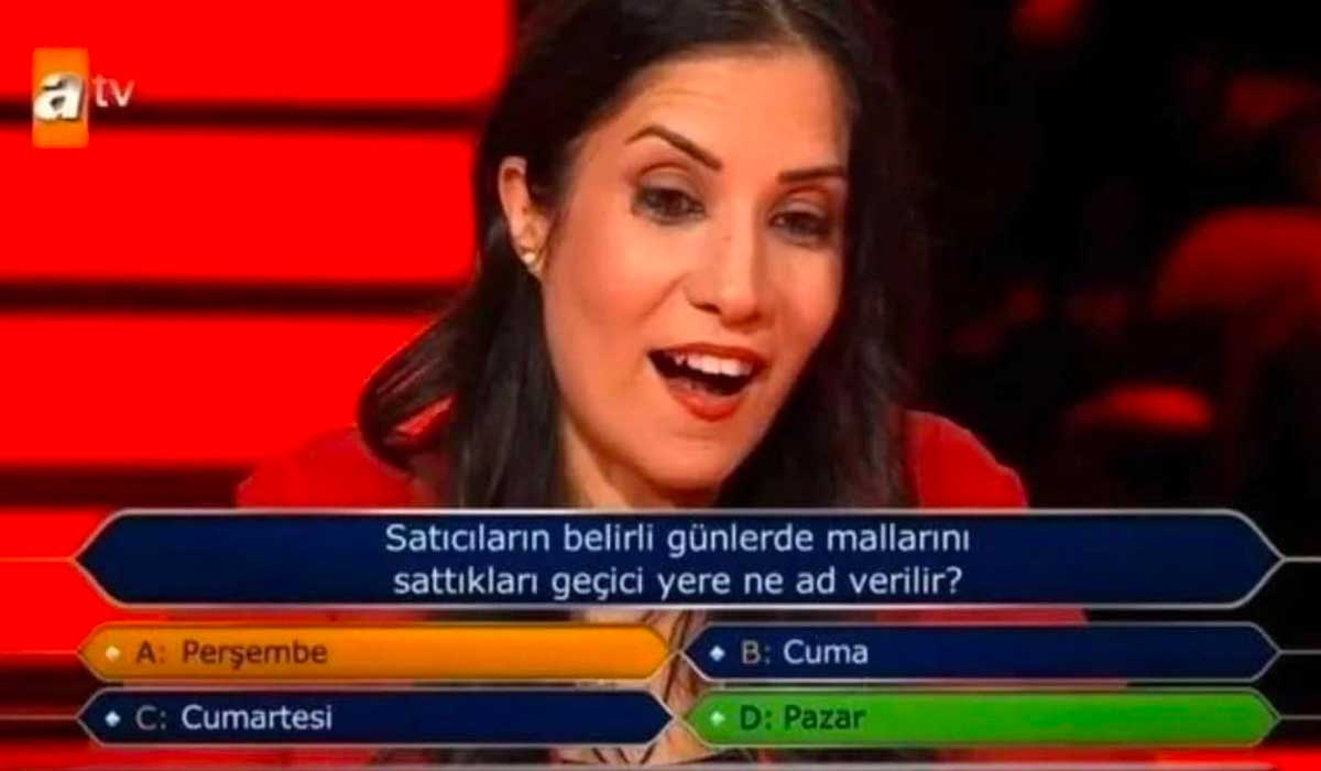 Kim Milyoner Olmak İster'de doktora öğrencisinin elendiği 'pazar' sorusu gündem oldu 4 Kim-Milyoner-Olmak-İster'de-doktora-öğrencisinin-elendiği-'pazar'-sorusu-gündem-oldu