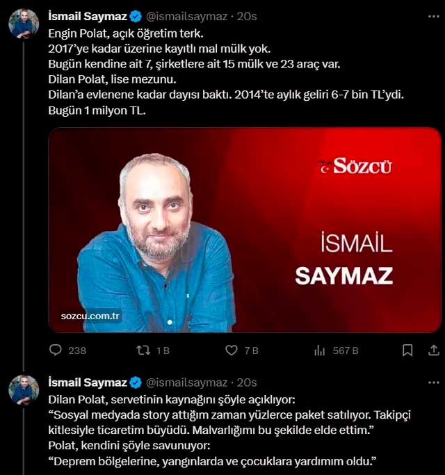 İsmail Saymaz, Dilan-Engin Polat çiftinin mal varlıklarını sayıp 2017 detayına dikkat çekti!