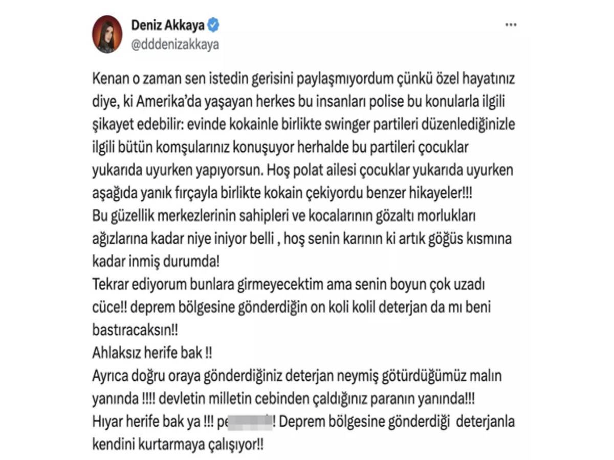 Swinger partisi iddiası olay yaratmıştı: Eylül Öztürk'ün eşi Kenan Özkan'dan Deniz Akkaya'ya yanıt