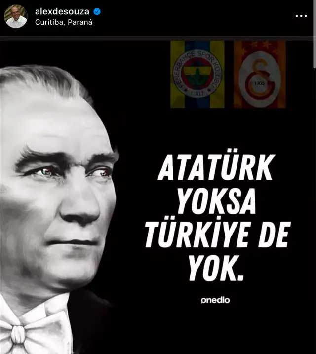 Alex de Souza heykelinin boşuna dikilmediğini gösterdi! Atatürk paylaşımı rekor kırdı...