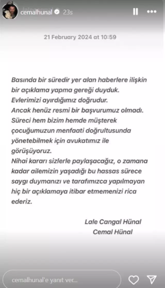 'Issız Adam boşandı' iddiası gündem olmuştu! Cemal Hünal ile Lale Cangal sessizliğini bozdu! İlk açıklama...