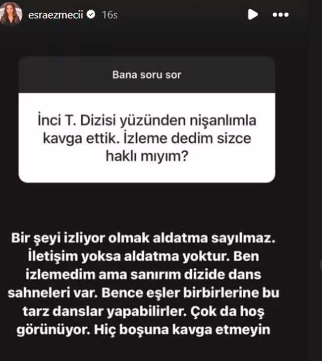 İnci Taneleri yüzünden kavga eden çifte Esra Ezmeci'den bomba tavsiye: Eşler birbirlerine..