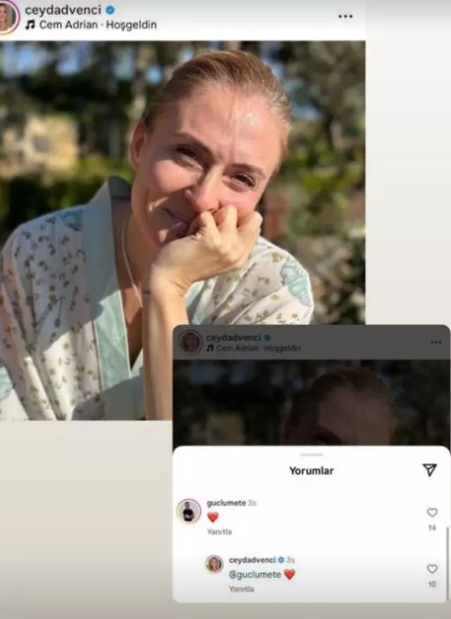 Ceyda Düvenci paylaştı yeni aşkı Güçlü Mete dayanamadı! "Aşk yaradı" yorumları