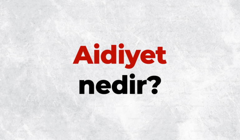 Aidiyet nedir, TDK sözlük anlamı ne demek? Aidiyet duygusunun önemi nedir?