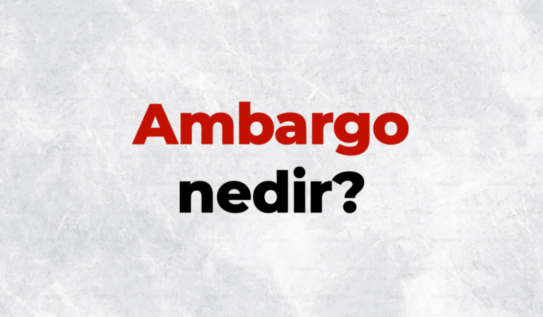 Ambargo nedir, TDK sözlük anlamı ne demek? Ambargo çeşitleri nelerdir?