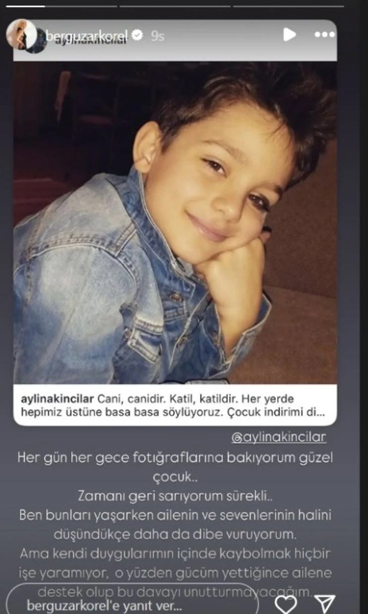 Bergüzar Korel'den, Minguzzi ailesine destek: Bu davayı unutturmayacağım