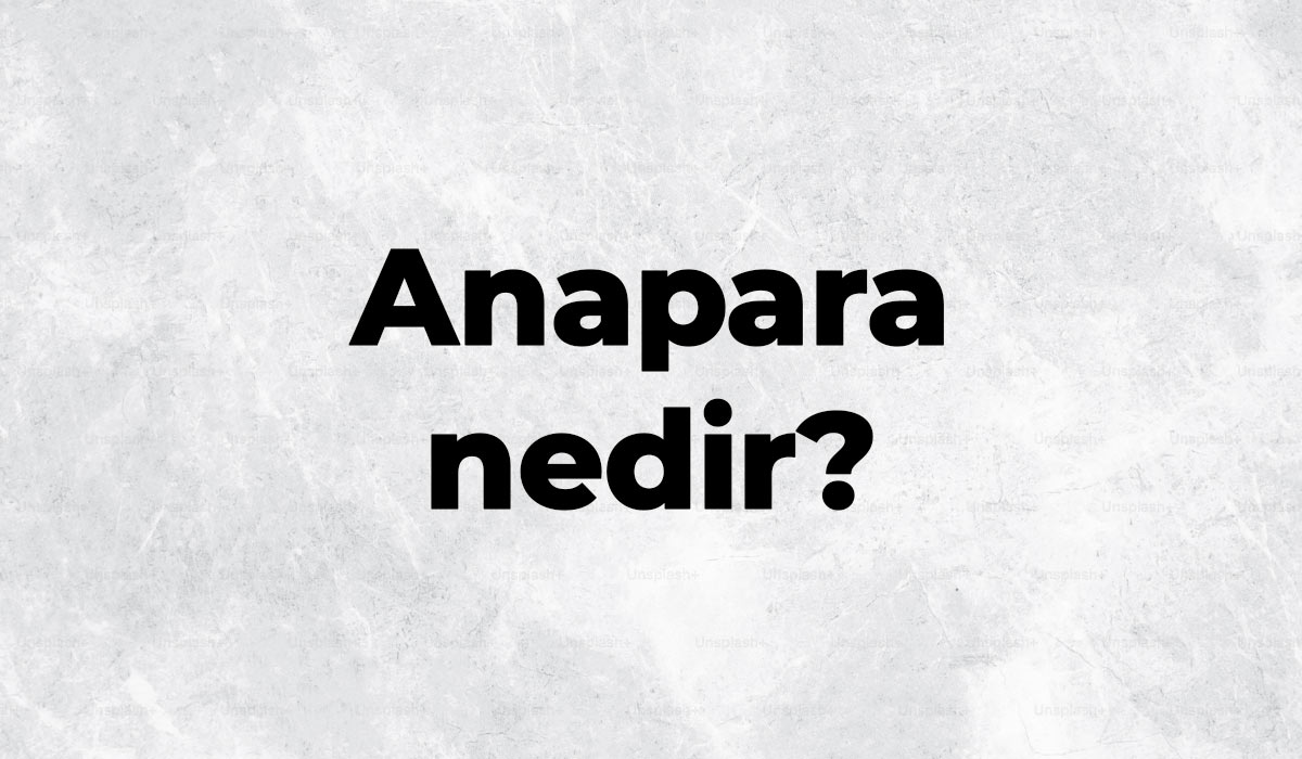 anapara-nedir